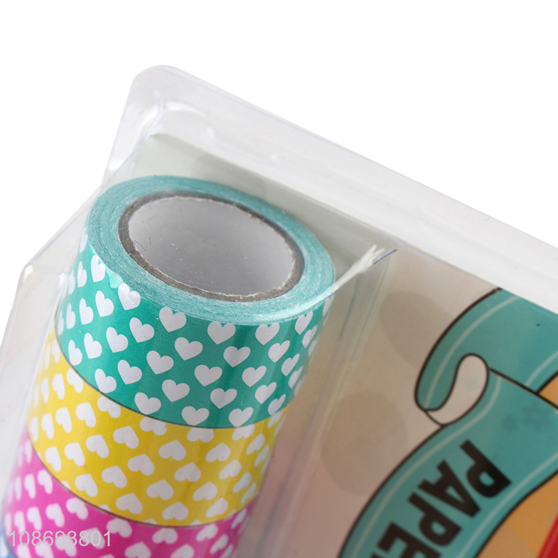 Hot selling 6pcs polka dot washi tapes for DIY scrapbook decor