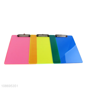 Best selling multicolor A4 plastic <em>plate</em> folder file clipboard for school office