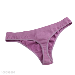Wholesale women t-back thong low waist see through panties for ladies