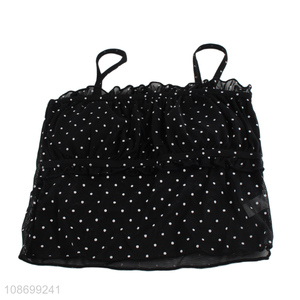 Online wholesale women's wireless bra polka dot bra vest top
