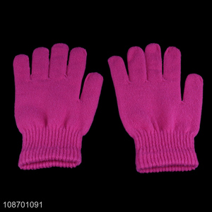 Top quality full fingered gloves women winter knitted gloves for sale