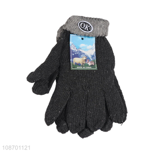 Hot selling wniter warm knitted gloves outdoor windproof gloves wholesale