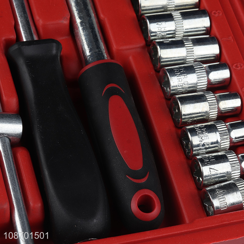 Wholesale 46 pieces socket wrench set with tool box for construction