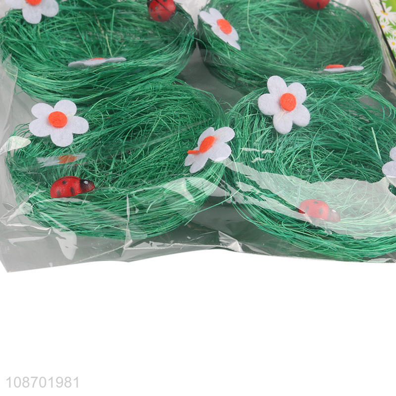 New arrival 4pcs handmade Easter chick nest for Easter decorations