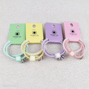 China factory candy color elastic girls hair ring hair rope for hair accessories