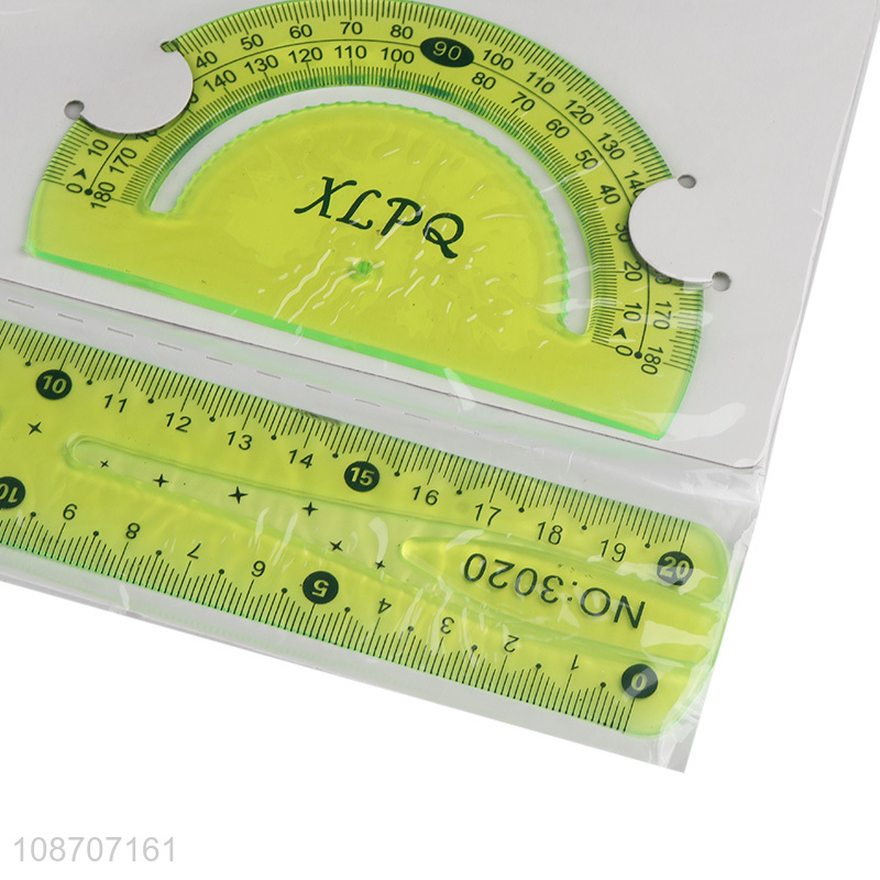 High quality 3pcs flexible ruler set measuring tools for kids students