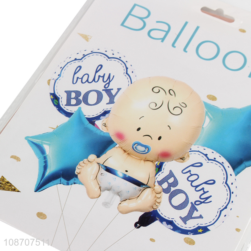 Yiwu factory baby shower foil balloon set for party decoration