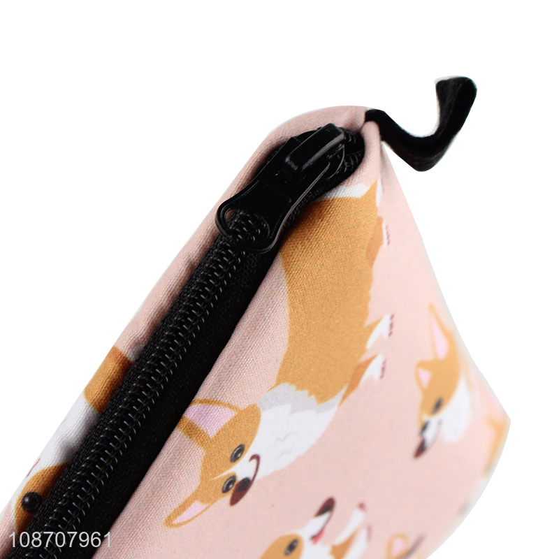 Low price puppy printed students stationery pencil bag for sale