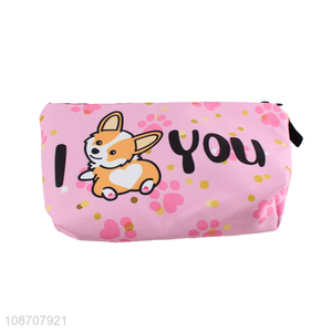Hot selling cartoon printed students pencil bag for stationery