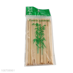 Factory supply natural bamboo skewers for grilling, fruits & appetizers