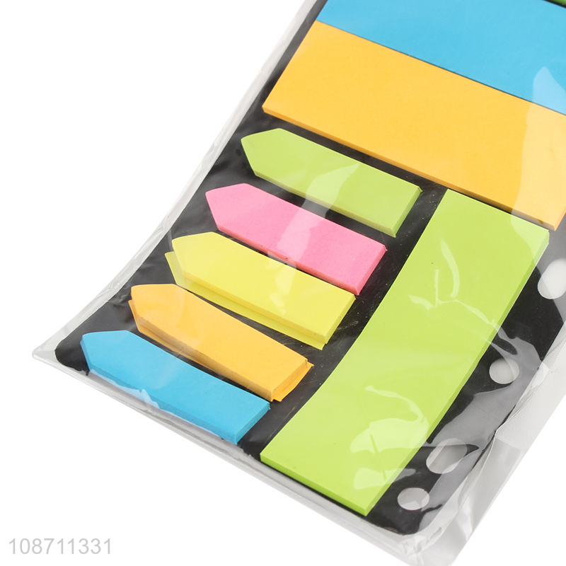 Hot selling fluorescent colored different shapes markers sticky note