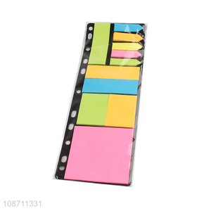 Hot selling fluorescent colored different shapes markers sticky note