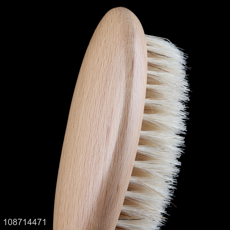 Wholesale natural bristle bath brush with long handle for adults