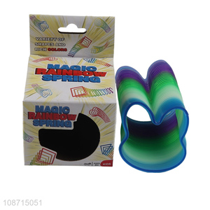Yiwu market rabbit shape magic rainbow spring toys for children