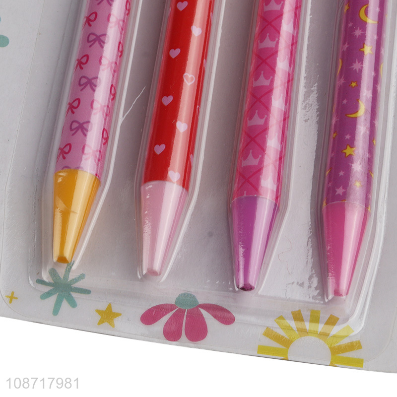 New product kawaii cartoon plastic ballpoint pens kids student stationery