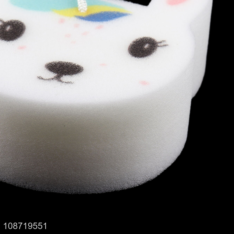 Yiwu market rabbit shape soft dead skin remover bath sponge for sale