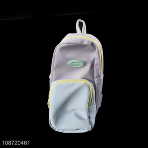 Best selling school bag shape portable students pencil bag for stationery