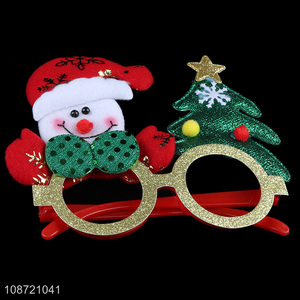 Hot selling glitter Christmas party glasses holiday costume eyewear favors