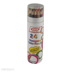 China supplier non-toxic children painting hexagonal color pencils for sale