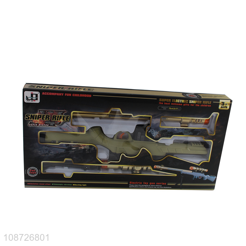 Wholesale electric toy gun electric sniper rifle with sound & led light