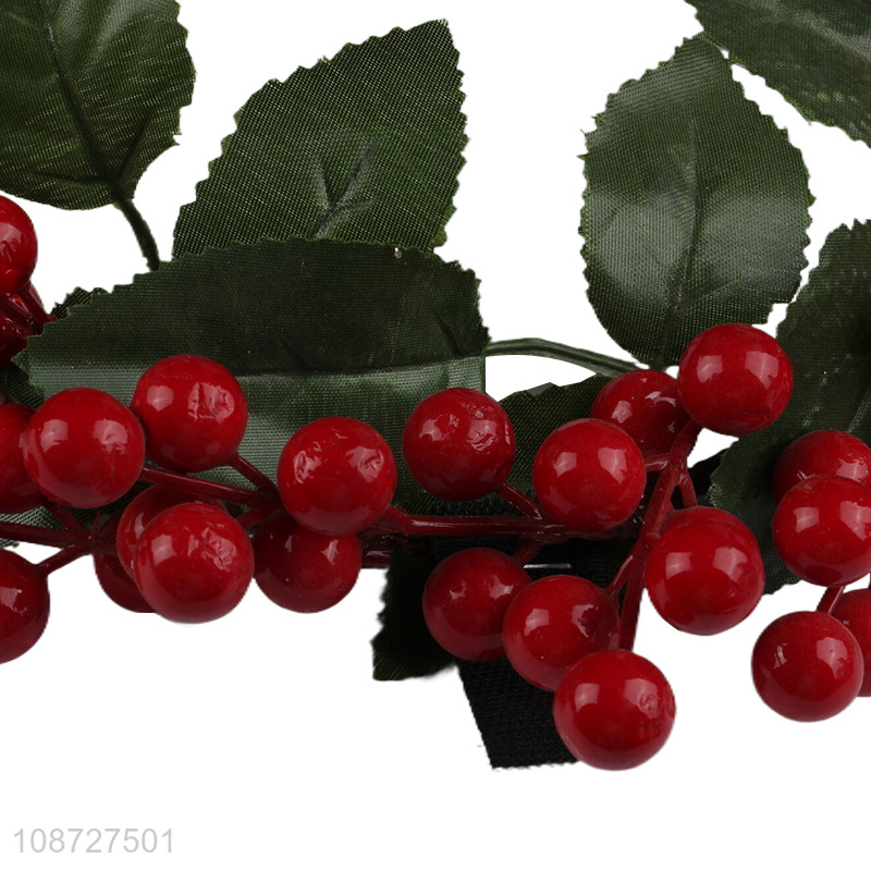Wholesale red berry Christmas garland artificial garland for Xmas decoration