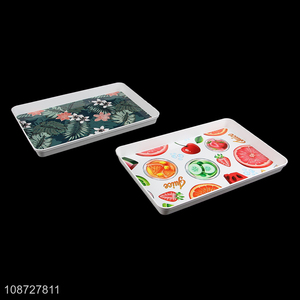 China wholesale rectangle food fruits storage tray for home hotel