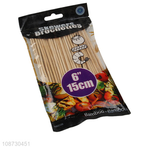 Best price 100pcs bamboo barbecue sticks bamboo skewer set for sale