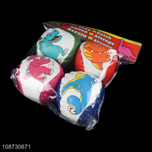 China factory 4pcs cartoon PU leather toys ball for outdoor