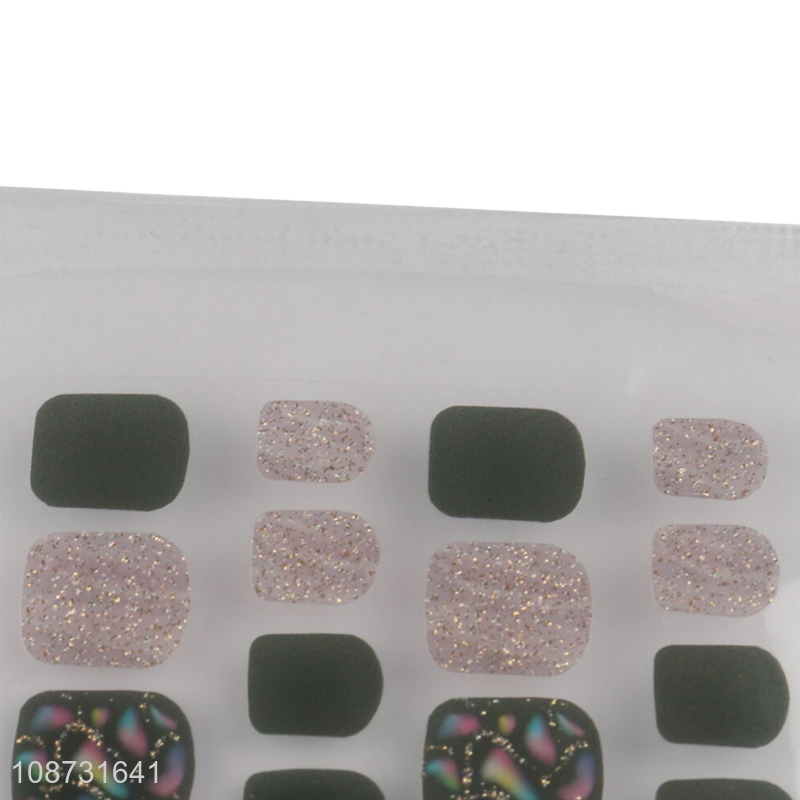 China product full toe nail wraps toenail polish strips for women