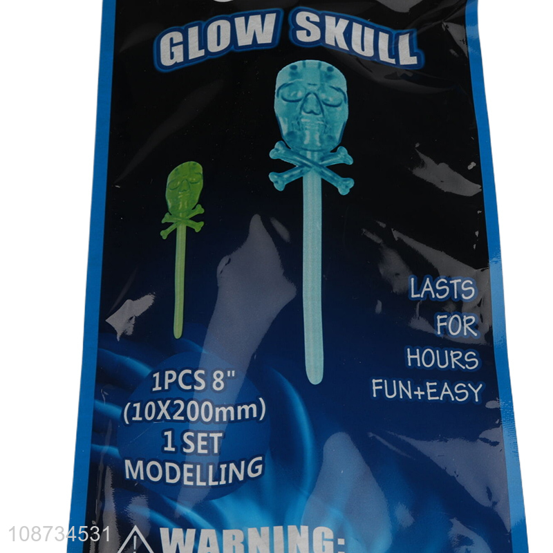 Top selling halloween decoration glow skull stick toys wholesale