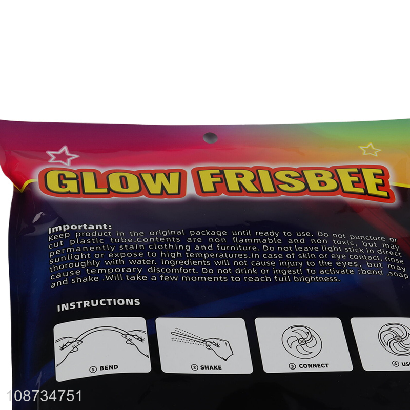 Factory supply party game flying disc glowing frisbee toys for sale