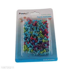 Hot selling colorful plastic head push pins thumbtacks for cock board