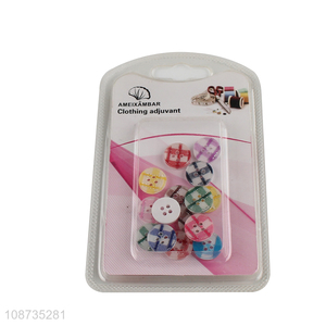 Hot selling round colorful plastic buttons for garment scrapbooking