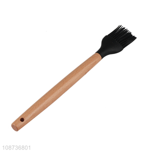 Hot selling wooden handle nylon basting brush barbeque baking brush
