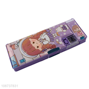 New arrival cartoon girls students stationery storage pencil box for sale