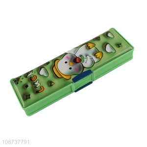 Popular products cartoon double-sided stationery storage pencil box
