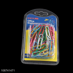 Best selling multicolor office school stationery clips paper clips wholesale