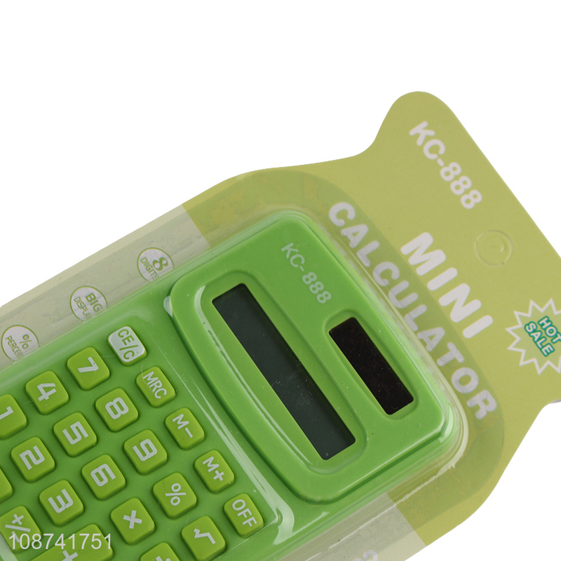 Good sale green plastic school office portable mini calculator