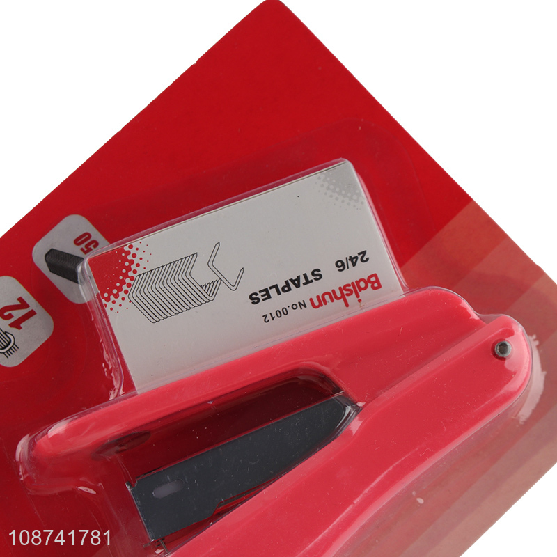 Low price school office supplies mini stapler set for sale