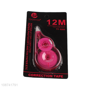 Good quality students school stationery 12m correction tape for correction supplies
