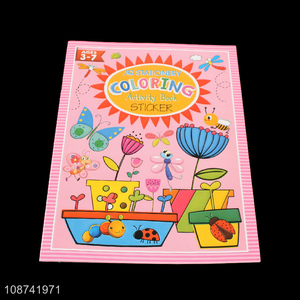 Online wholesale kids early education coloring activity book sticker