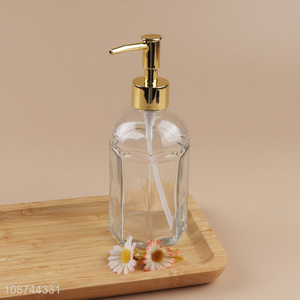Top products transparent glass liquid soap dispenser bottle for bathroom
