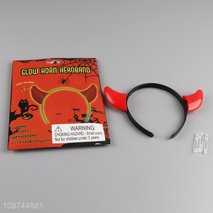 New arrival party supplies glowing horn headband hair accessories for sale