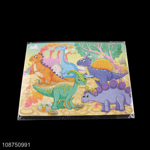 Promotional cartoon dinosaur jigsaw puzzle toy for kids toddlers