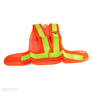 Wholesale custom logo breathable construction road safety vest reflective vest