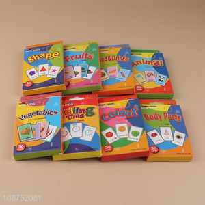 Wholesale kids early education flash cards montessori pocket cards