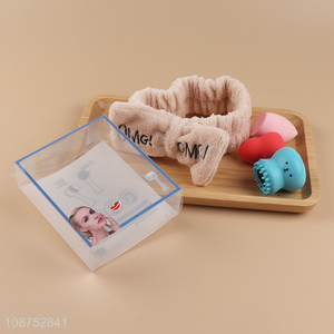 Online wholesale girls elastic hairband and facial cleaning brush set