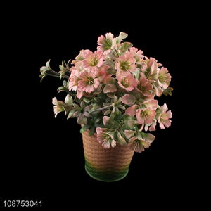 New product artificial flower fake potted plant for bookshelf decor