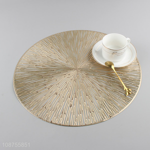 Hot selling heat resistant hollow out pvc placemat for dining room