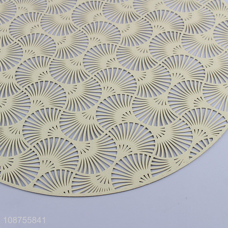 Wholesale metallic washable pvc placemat easy to clean pvc table mat